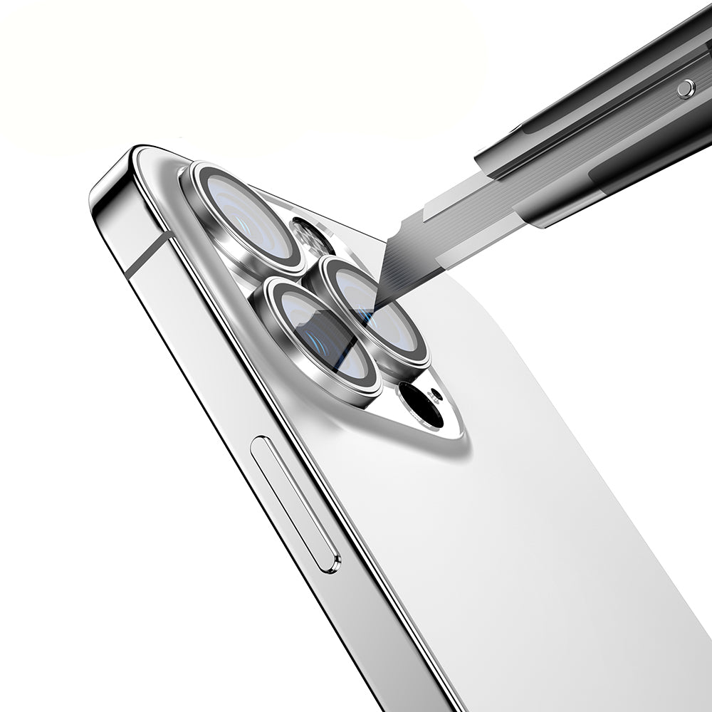 Apple iPhone 15 Pro Max Zore Mikro Kamera Lens Koruyucu Koyu Gri