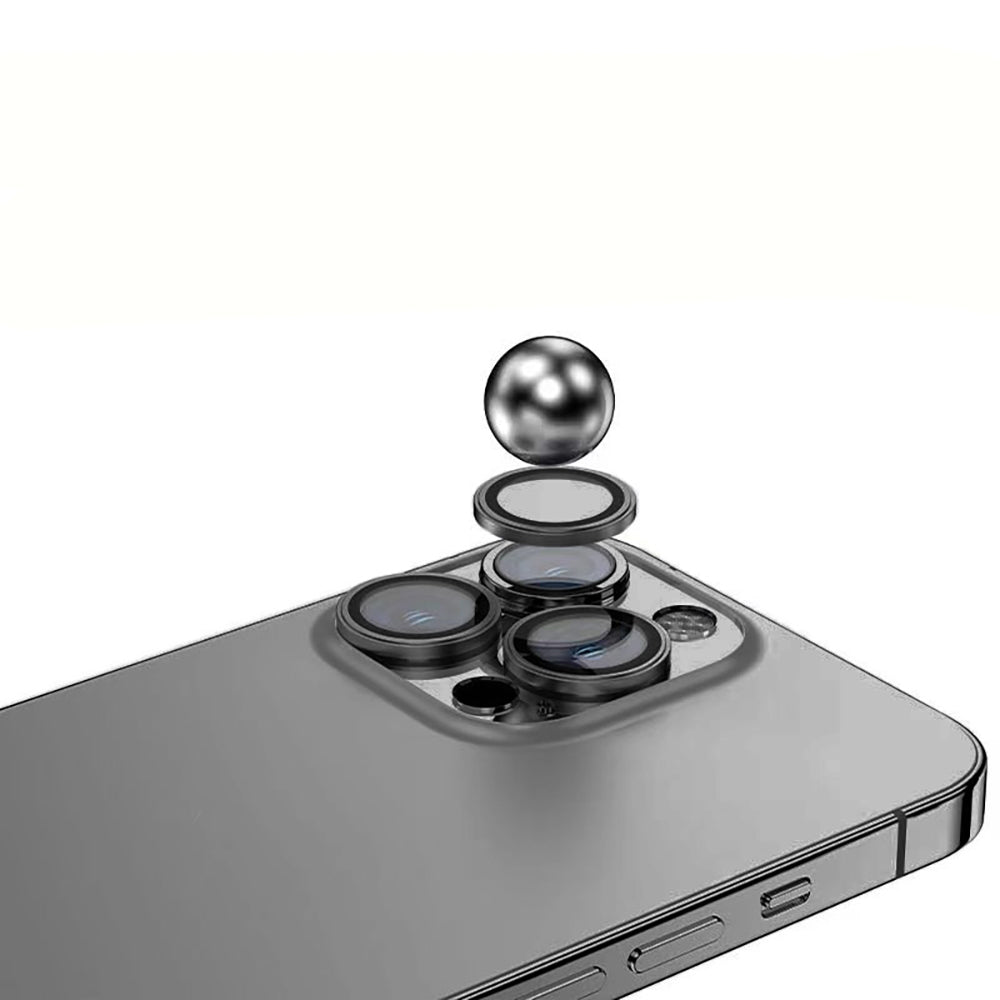 Apple iPhone 15 Pro Zore Mikro Kamera Lens Koruyucu Koyu Gri