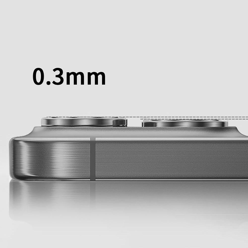 Apple iPhone 15 Pro Zore Mikro Kamera Lens Koruyucu Koyu Gri