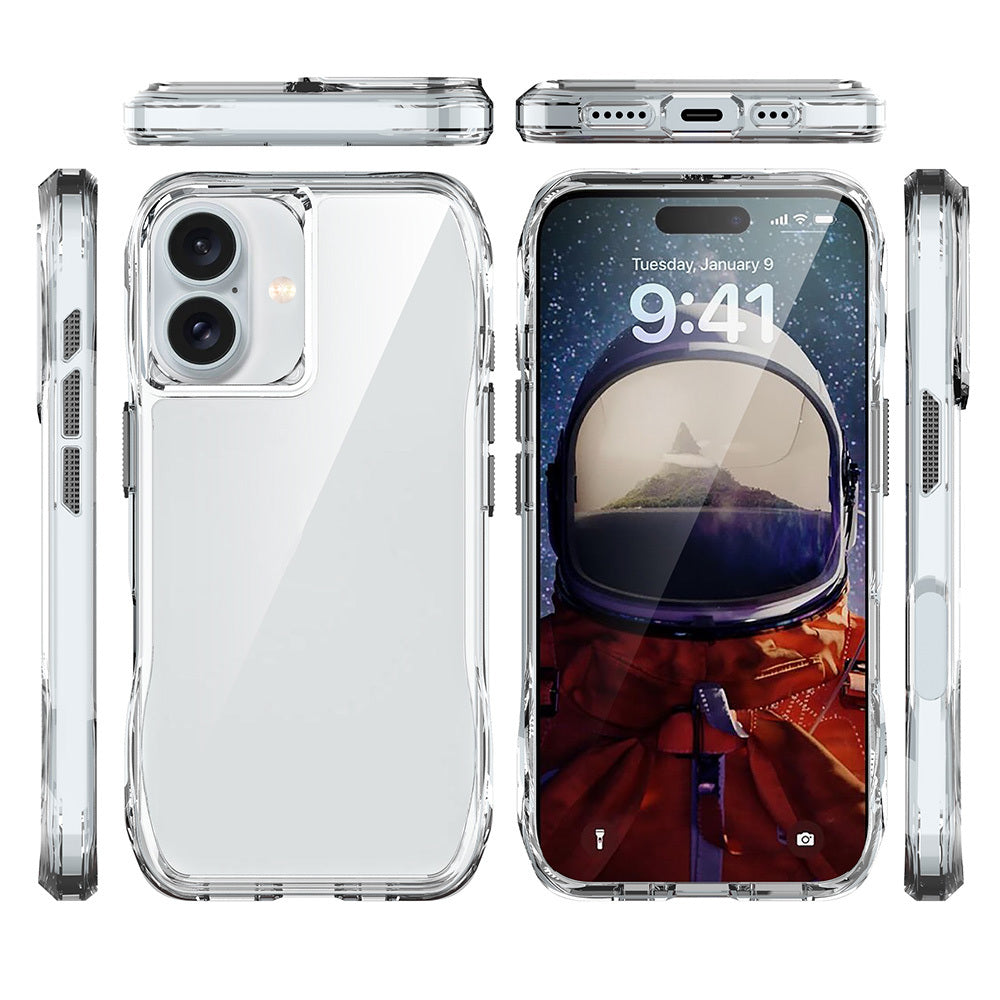 Apple iPhone 16 Kılıf Airbagli Şeffaf Zore İncek Kapak Şeffaf