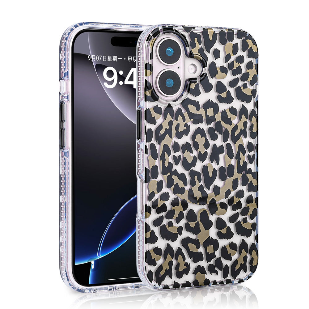 Apple iPhone 16 Kılıf M-safe Şarj Özellikli Zore Jago Kapak Siyah-Kahverengi