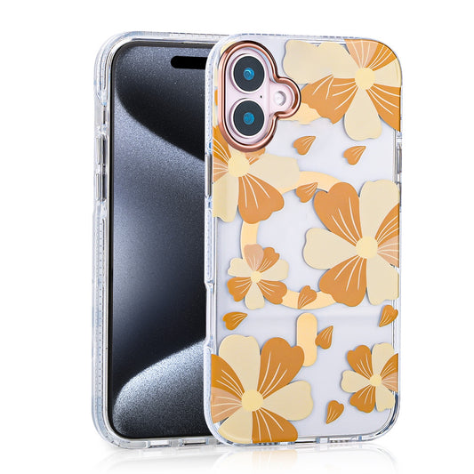 Apple iPhone 16 Kılıf M-safe Şarj Özellikli Zore Papat Kapak Turuncu