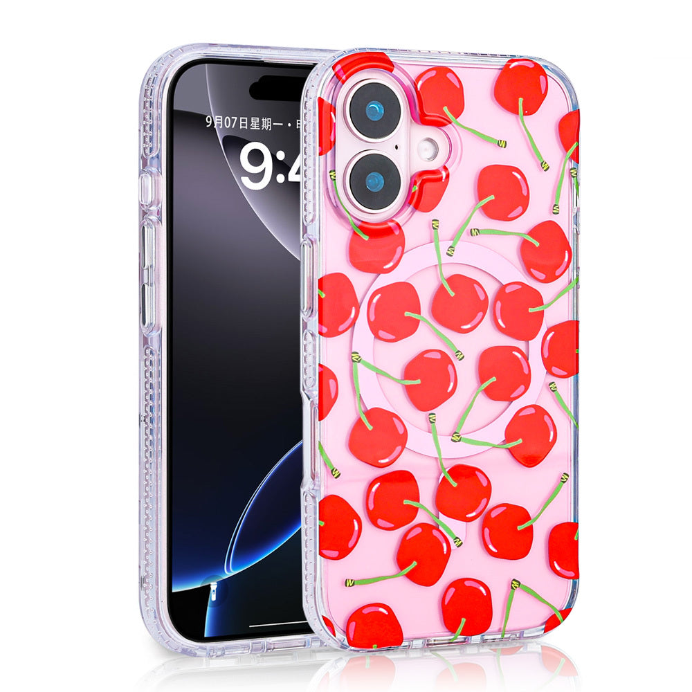 Apple iPhone 16 Kılıf M-safe Şarj Özellikli Zore Stilo Kapak Pembe