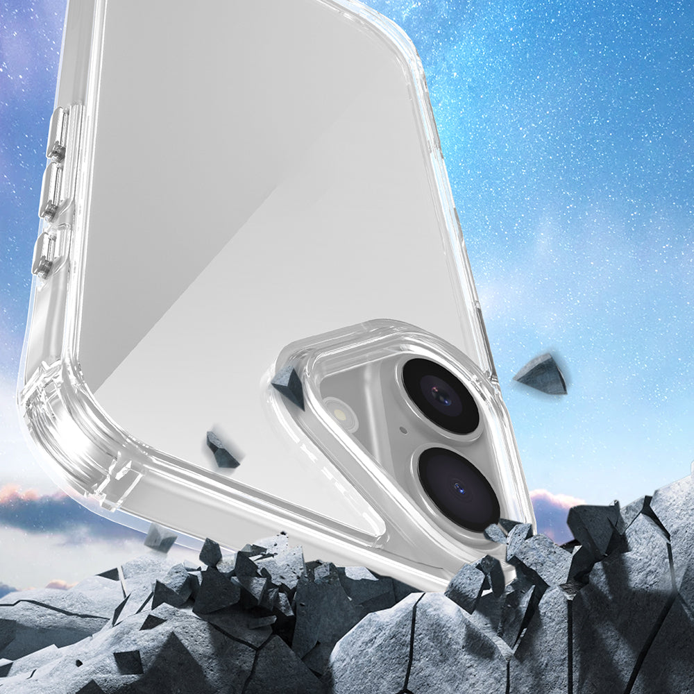 Apple iPhone 16 Plus Kılıf Airbagli Takılabilir Askı Aparatlı Zore Snap Silikon Kapak Şeffaf