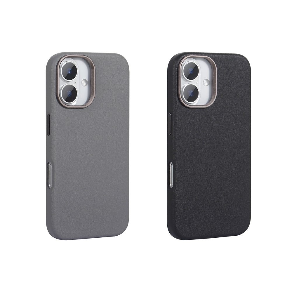 Apple iPhone 16 Plus Kılıf M-safe Şarj Özellikli PU Deri Zore Adora Kapak Gri
