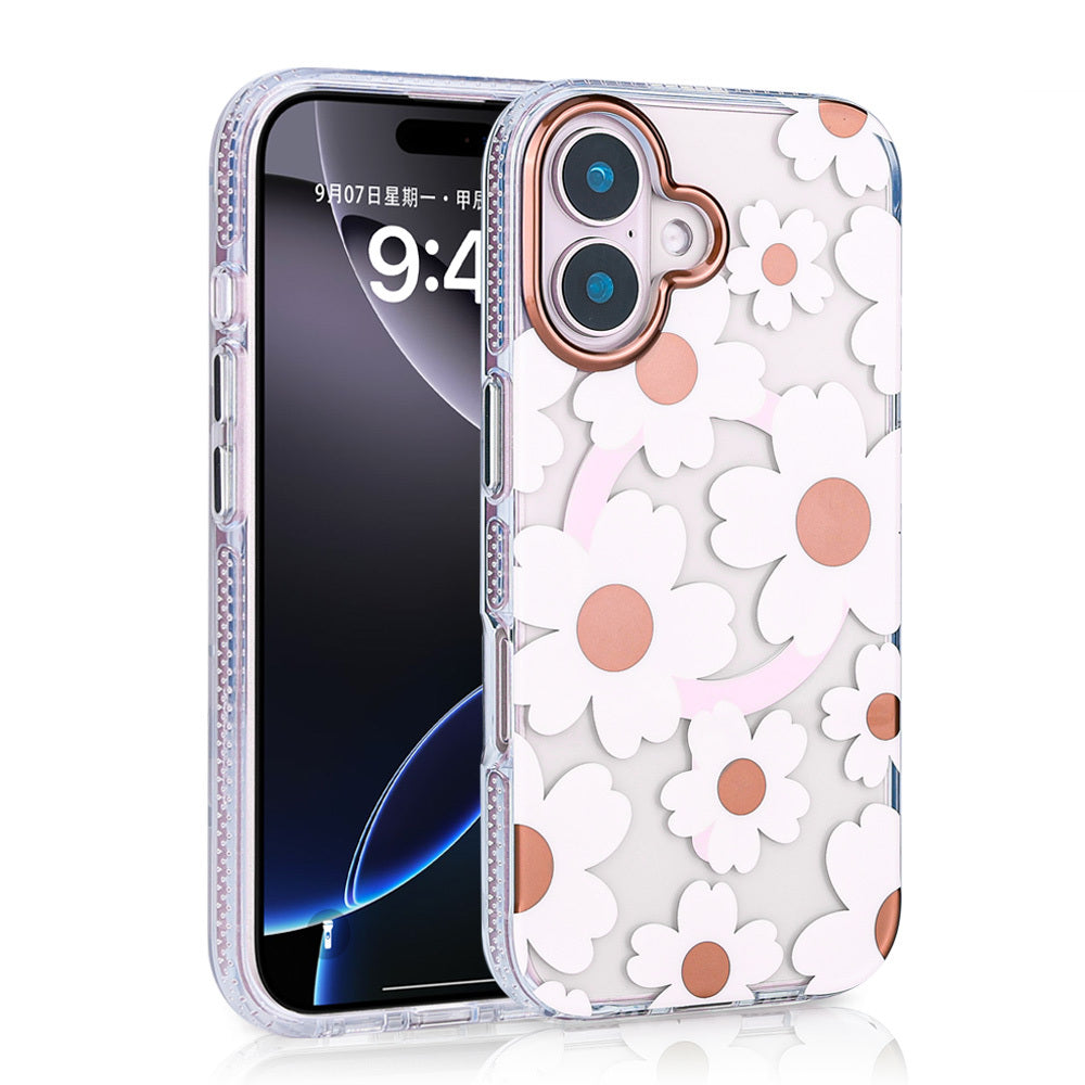 Apple iPhone 16 Plus Kılıf M-safe Şarj Özellikli Zore Papat Kapak Kahverengi