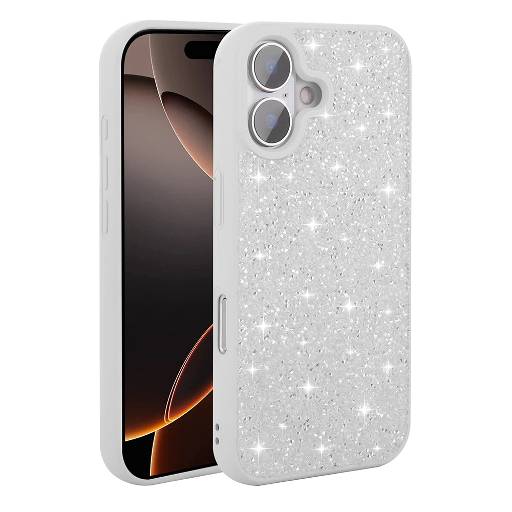 Apple iPhone 16 Plus Kılıf Parlak Taşlı Tasarım Zore Pırlanta Kapak Pembe