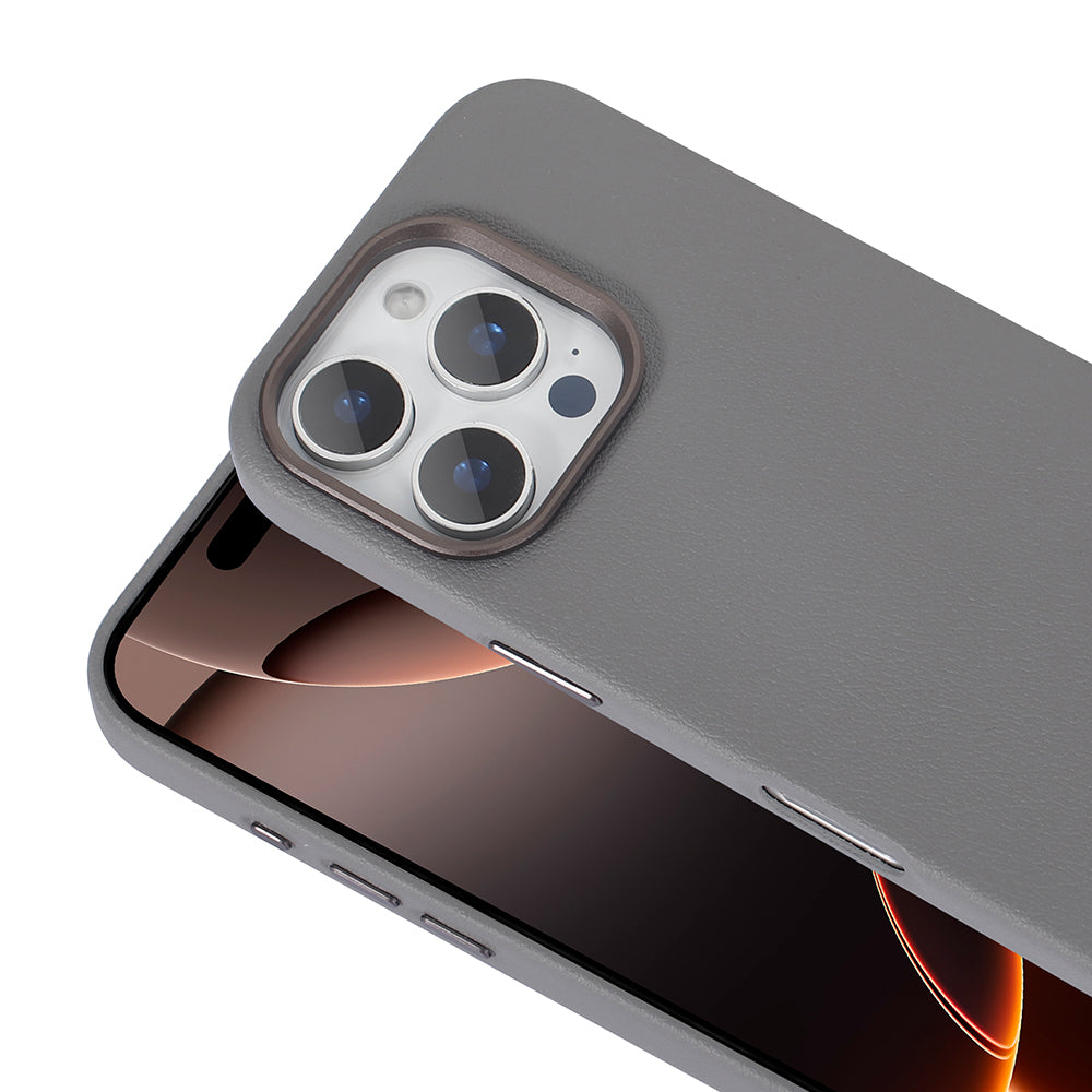 Apple iPhone 16 Pro Kılıf M-safe Şarj Özellikli PU Deri Zore Adora Kapak Siyah