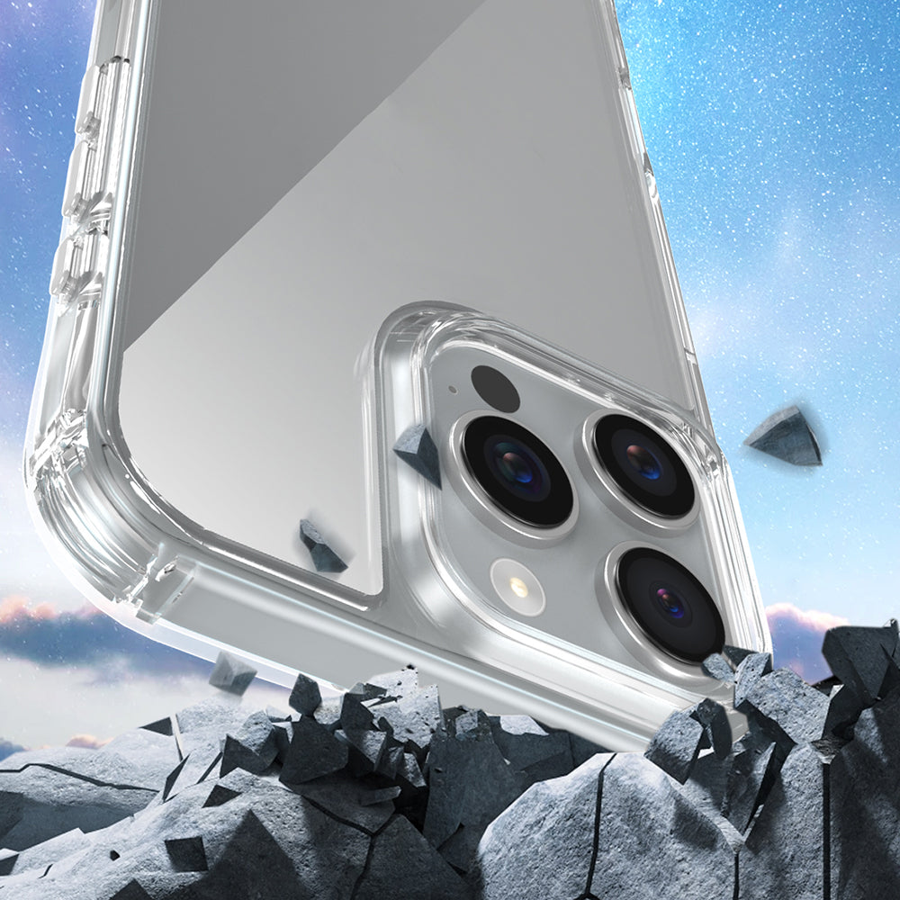 Apple iPhone 16 Pro Max Kılıf Airbagli Takılabilir Askı Aparatlı Zore Snap Silikon Kapak Şeffaf