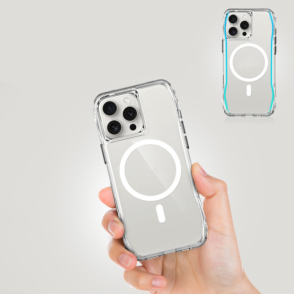 Apple iPhone 16 Pro Max Kılıf M-safe Şarj Özellikli Airbagli Şeffaf Zore İncek Kapak Şeffaf