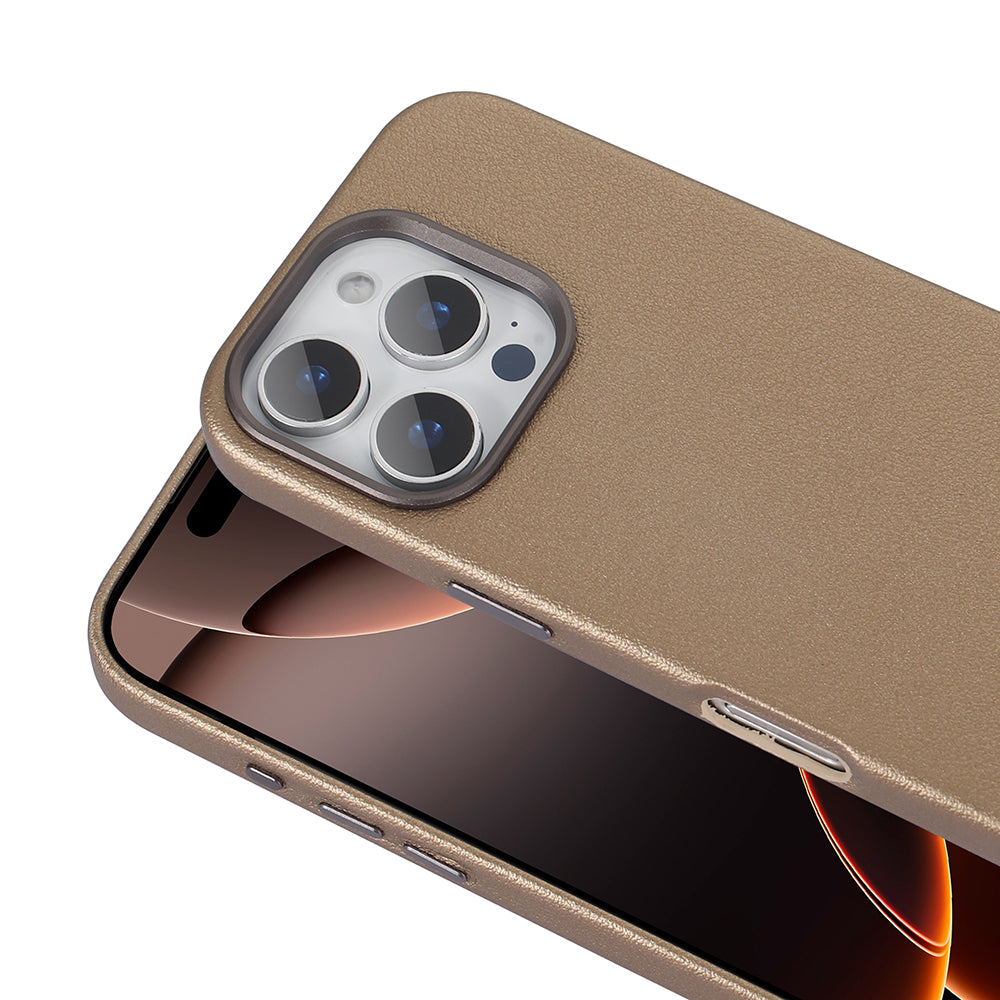 Apple iPhone 16 Pro Max Kılıf M-safe Şarj Özellikli PU Deri Zore Adora Kapak Siyah