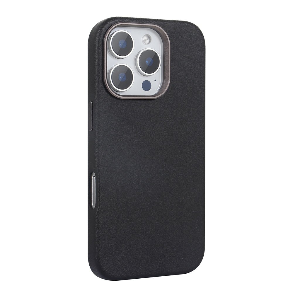 Apple iPhone 16 Pro Max Kılıf M-safe Şarj Özellikli PU Deri Zore Adora Kapak Desert Titanyum