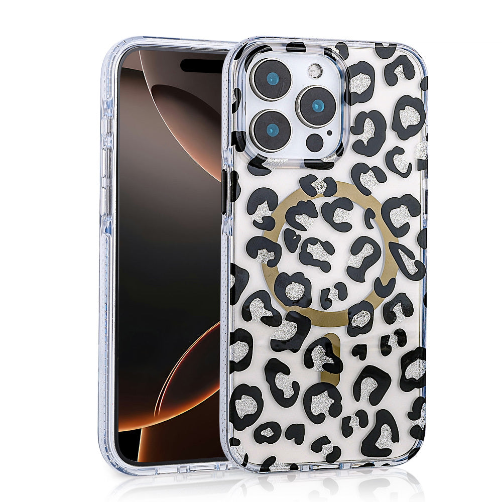 Apple iPhone 16 Pro Max Kılıf M-safe Şarj Özellikli Zore Jago Kapak Siyah-Beyaz