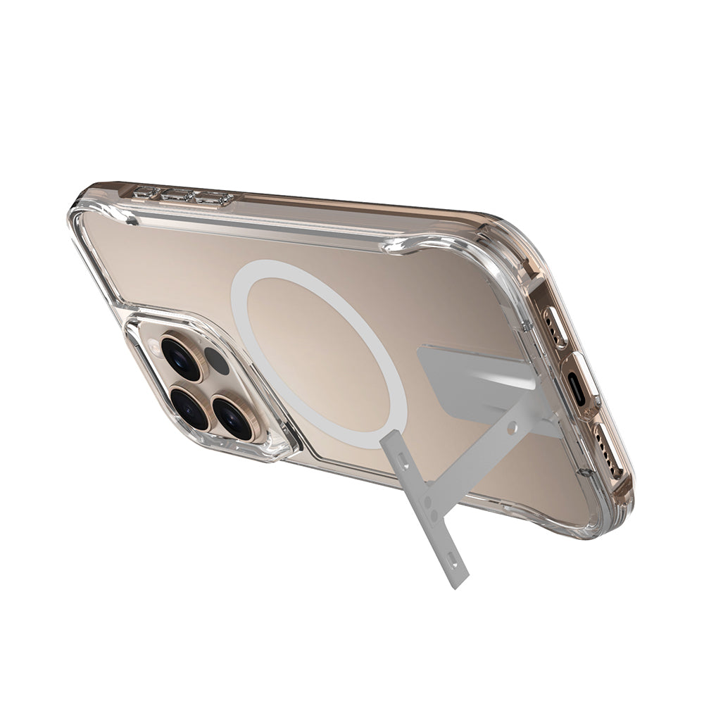 Apple iPhone 16 Pro Max Kılıf M-safe Şarj Özellikli Zore T-Max Standlı Kapak Şeffaf