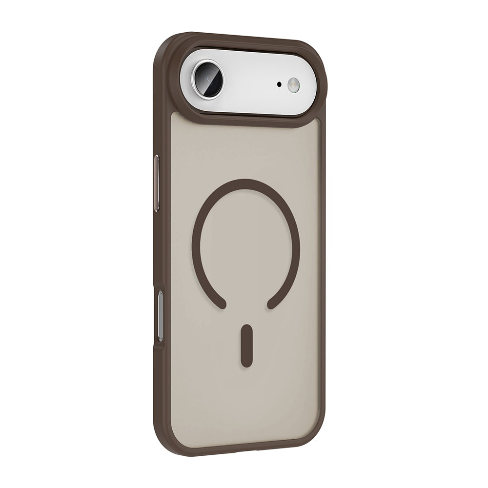 Apple iPhone 17 Air Kılıf M-safe Şarj Özellikli Mat Arka Yüzey Zore Sio Kapak Turuncu