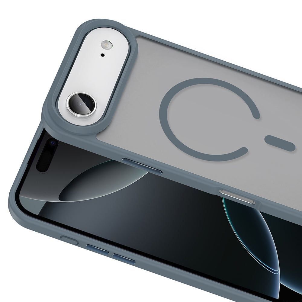 Apple iPhone 17 Air Kılıf M-safe Şarj Özellikli Mat Arka Yüzey Zore Sio Kapak Turuncu