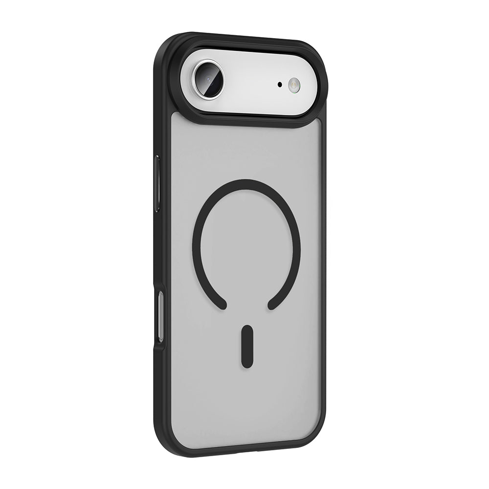 Apple iPhone 17 Air Kılıf M-safe Şarj Özellikli Mat Arka Yüzey Zore Sio Kapak Siyah