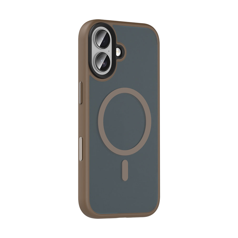 Apple iPhone 17 Kılıf Mat Arka Yüzey Wireless Şarj Özellikli Zore Flet M-safe Kapak Siyah