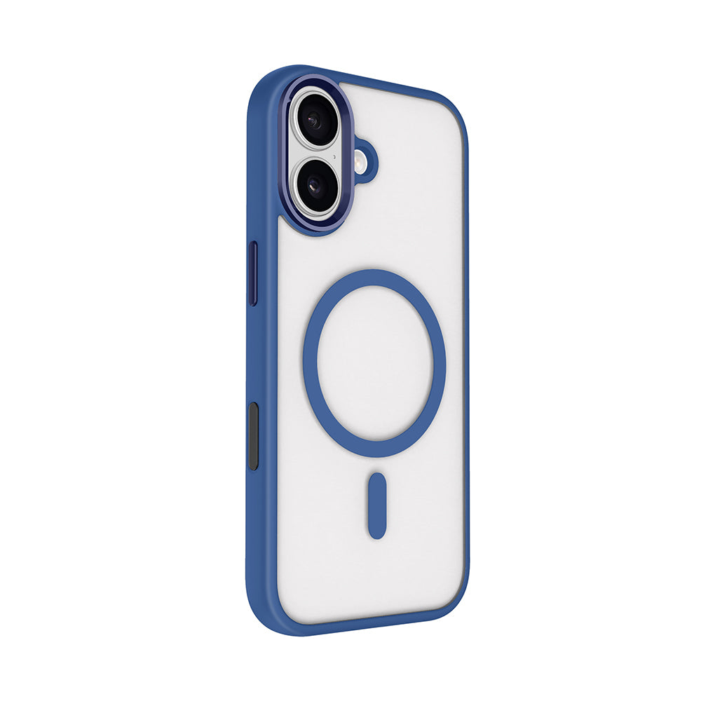 Apple iPhone 17 Kılıf Wireless Şarj Özellikli Zore Krom M-safe Silikon Kapak Gri