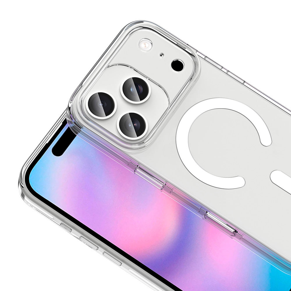 Apple iPhone 17 Pro Kılıf M-safe Şarj Özellikli Kamera Korumalı Zore Kripto Kapak Şeffaf