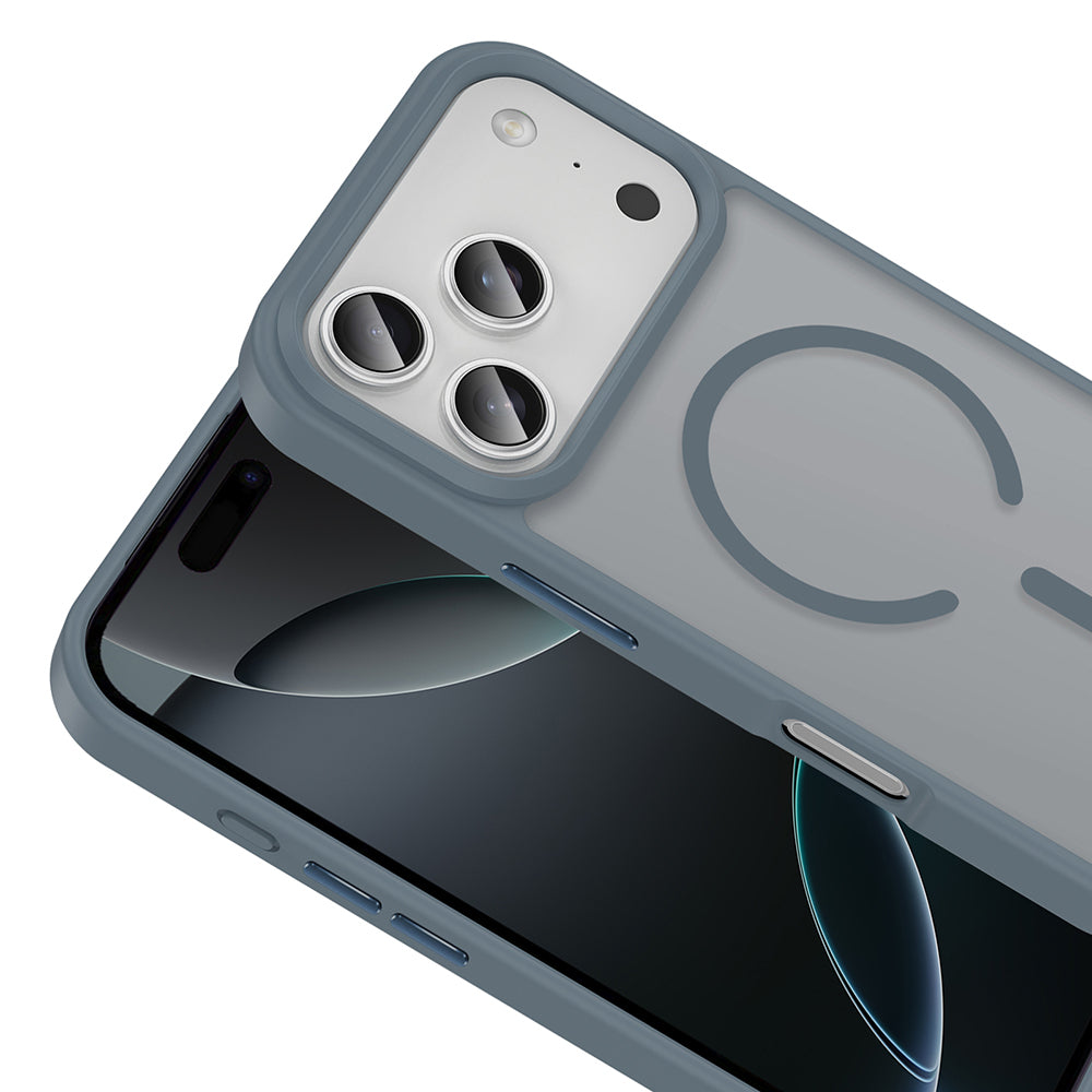 Apple iPhone 17 Pro Max Kılıf M-safe Şarj Özellikli Mat Arka Yüzey Zore Sio Kapak Desert Titanyum