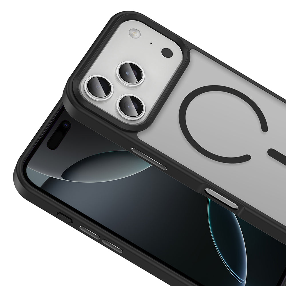 Apple iPhone 17 Pro Max Kılıf M-safe Şarj Özellikli Mat Arka Yüzey Zore Sio Kapak Turuncu