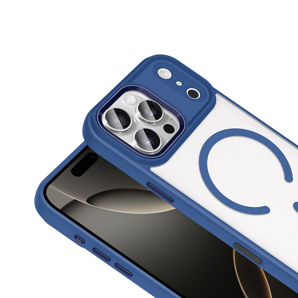 Apple iPhone 17 Pro Max Kılıf Wireless Şarj Özellikli Zore Krom M-safe Silikon Kapak Desert Gold