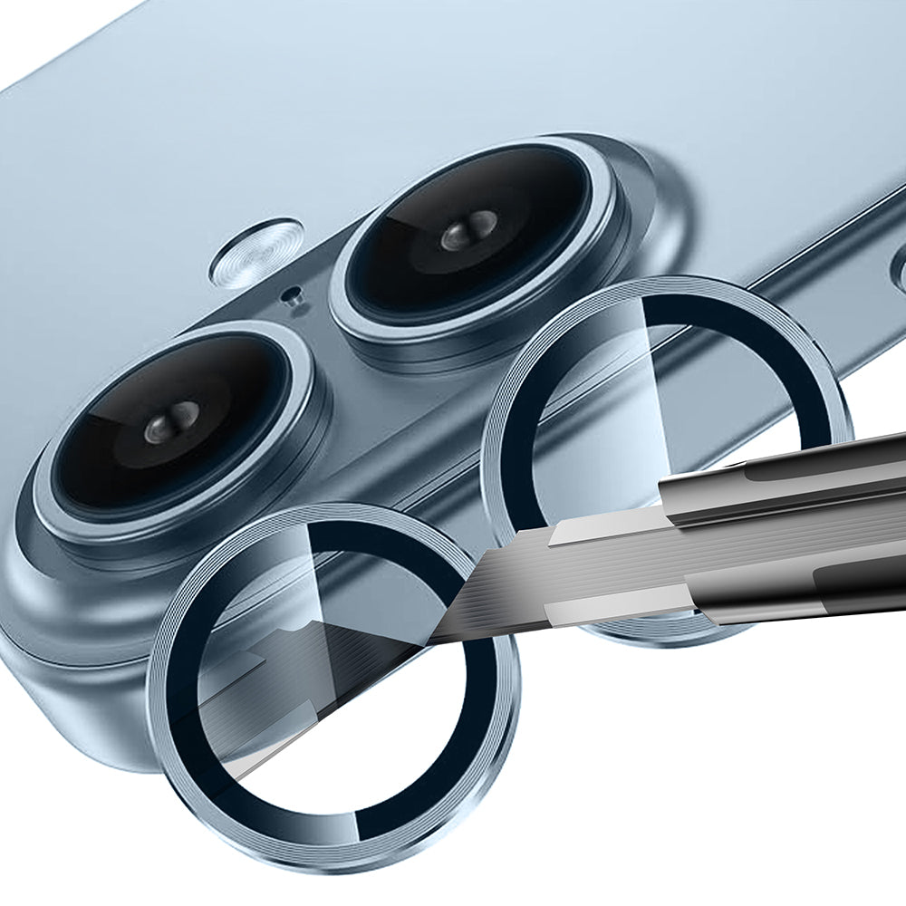 Apple iPhone 17 Zore Mikro Kamera Lens Koruyucu Açık Mavi