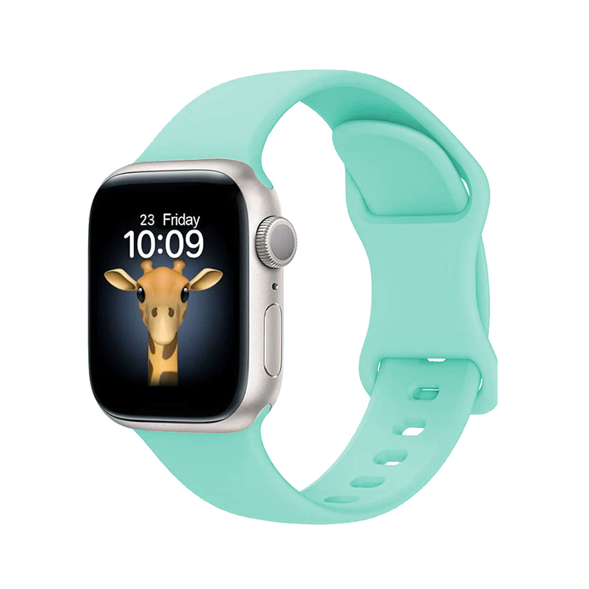 Apple Watch 10 42mm Zore KRD-131 Silikon Kordon Strap Kayış Açık Yeşil