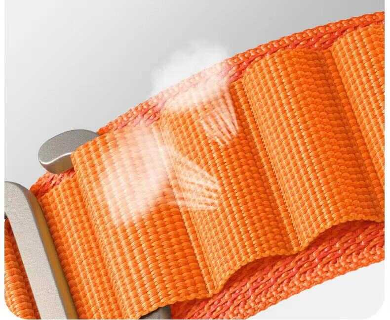 Apple Watch 10 42mm Zore KRD-74 Hasır Kordon Siyah-Haki