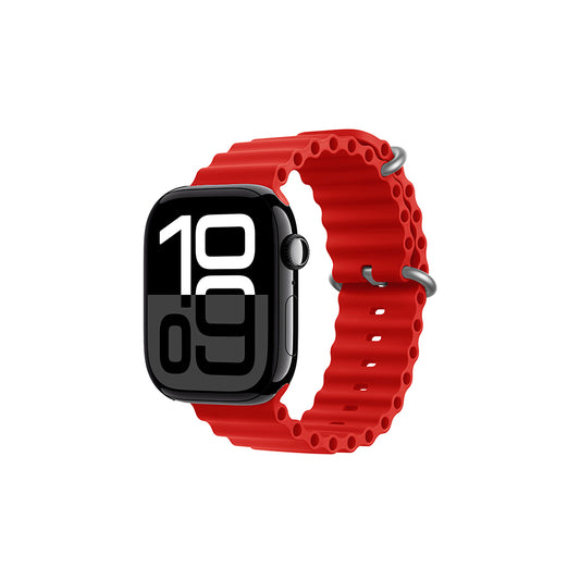 Apple Watch 10 42mm Zore KRD-75 Silikon Kordon Kırmızı