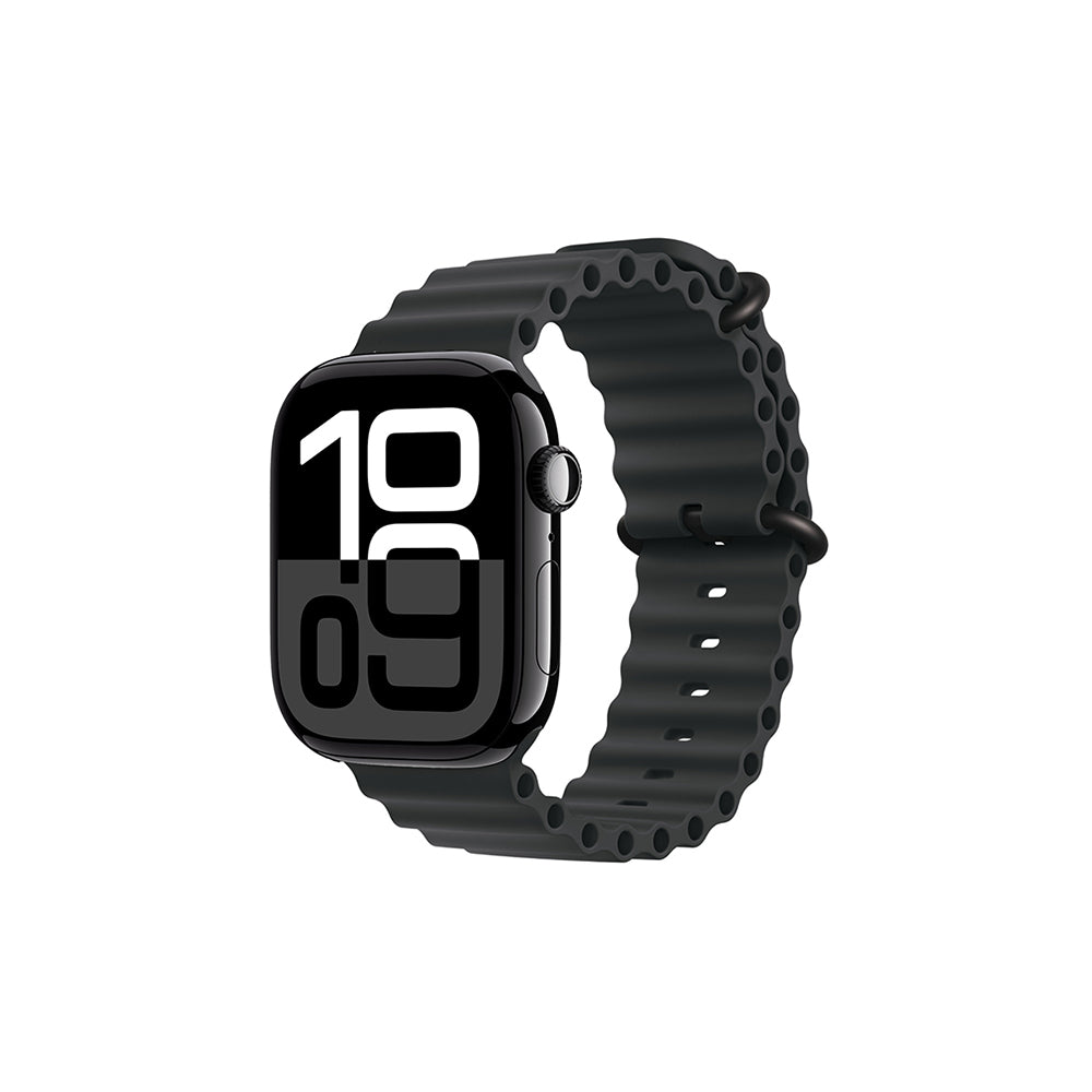 Apple Watch 10 42mm Zore KRD-75 Silikon Kordon Mat Siyah