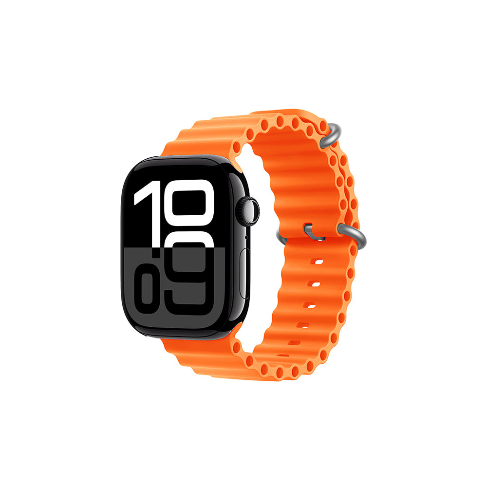 Apple Watch 10 42mm Zore KRD-75 Silikon Kordon Turuncu