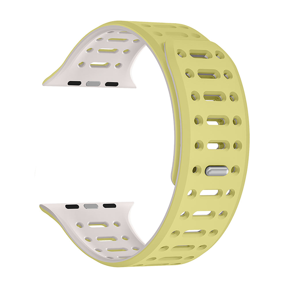 Apple Watch 10 46mm Zore KRD-124 Silikon Kordon Strap Kayış Turuncu-Gri