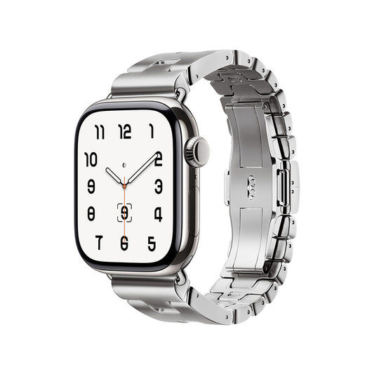 Apple Watch 10 46mm Zore KRD-125 Metal Kordon Strap Kayış Gümüş