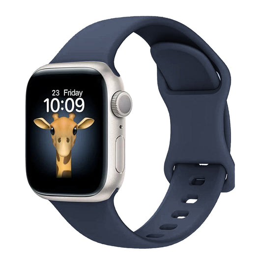 Apple Watch 10 46mm Zore KRD-131 Silikon Kordon Strap Kayış Lacivert