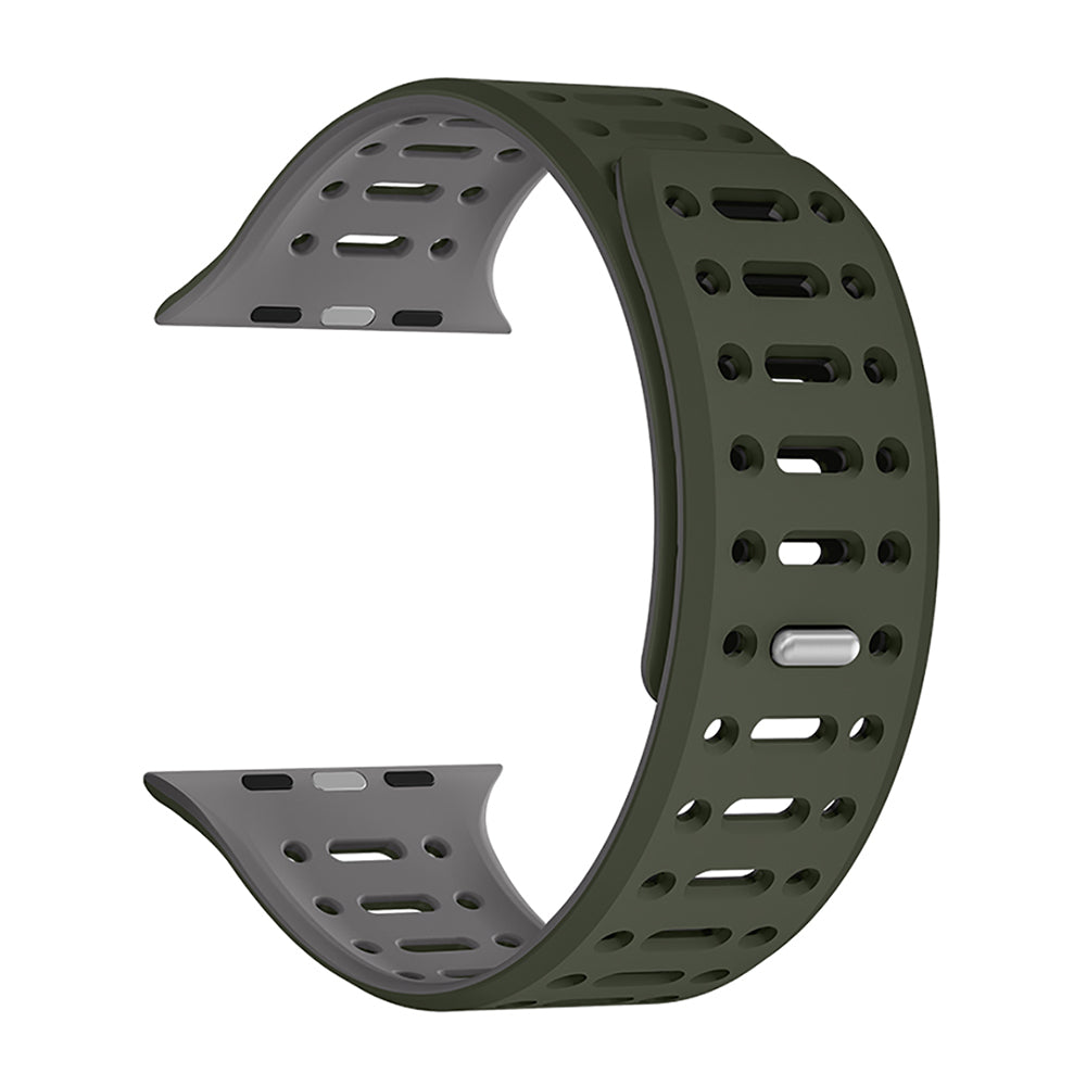 Apple Watch 40mm Zore KRD-124 Silikon Kordon Strap Kayış Açık Yeşil-Starlight