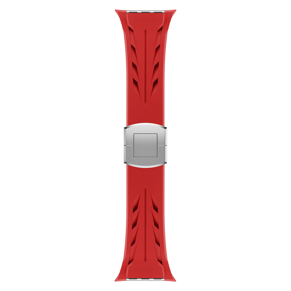 Apple Watch 42mm KRD-127 Metal Tokalı Silikon Kordon Turuncu