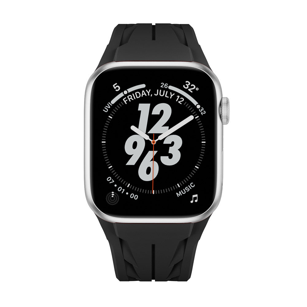 Apple Watch 42mm KRD-127 Metal Tokalı Silikon Kordon Turuncu