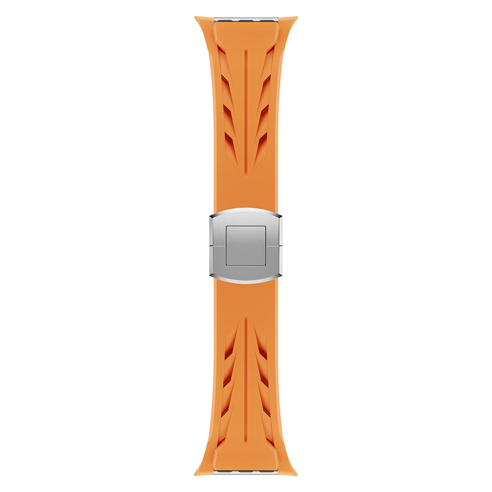 Apple Watch 42mm KRD-127 Metal Tokalı Silikon Kordon Beyaz