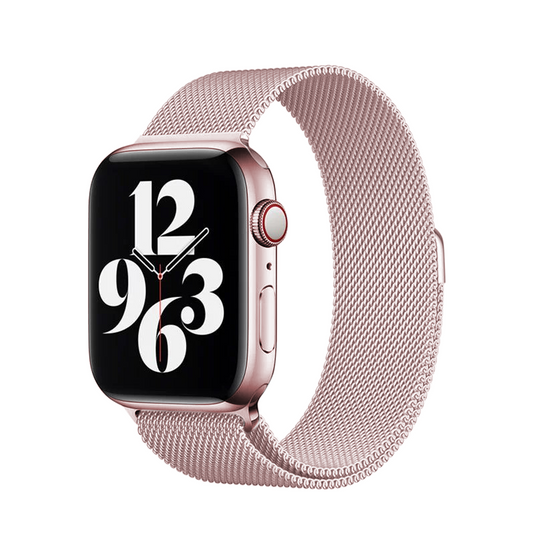 Apple Watch 42mm Zore KRD-01 Metal Kordon Açık Pembe