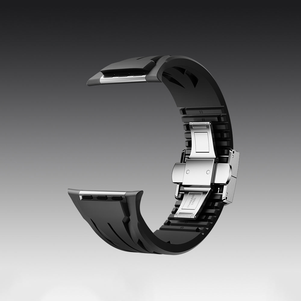 Apple Watch 44mm KRD-127 Metal Tokalı Silikon Kordon Turuncu
