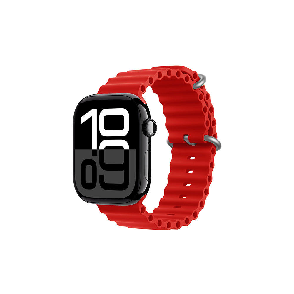 Apple Watch 10 46mm Zore KRD-75 Silikon Kordon Kırmızı
