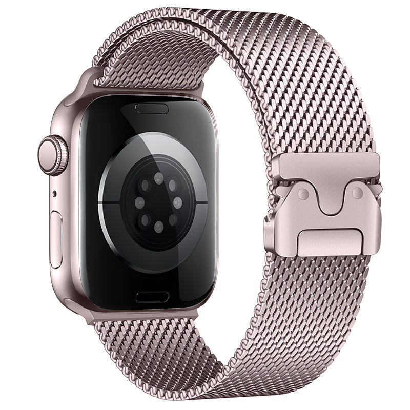 Apple Watch 7 41mm Zore KRD-121 Metal Hasır Kordon Starlight