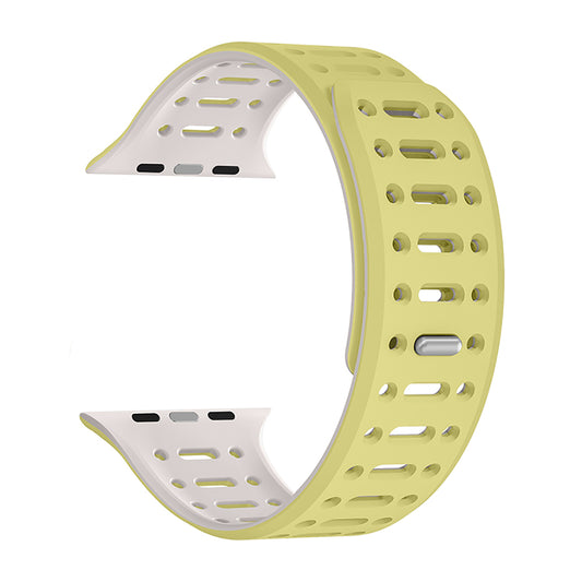 Apple Watch 7 45mm Zore KRD-124 Silikon Kordon Strap Kayış Sarı