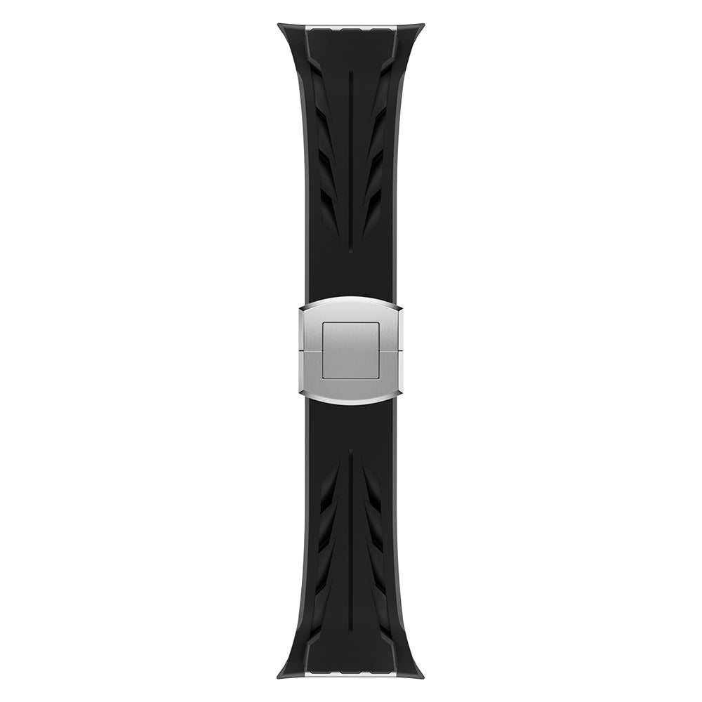 Apple Watch Ultra 49mm KRD-127 Metal Tokalı Silikon Kordon Beyaz