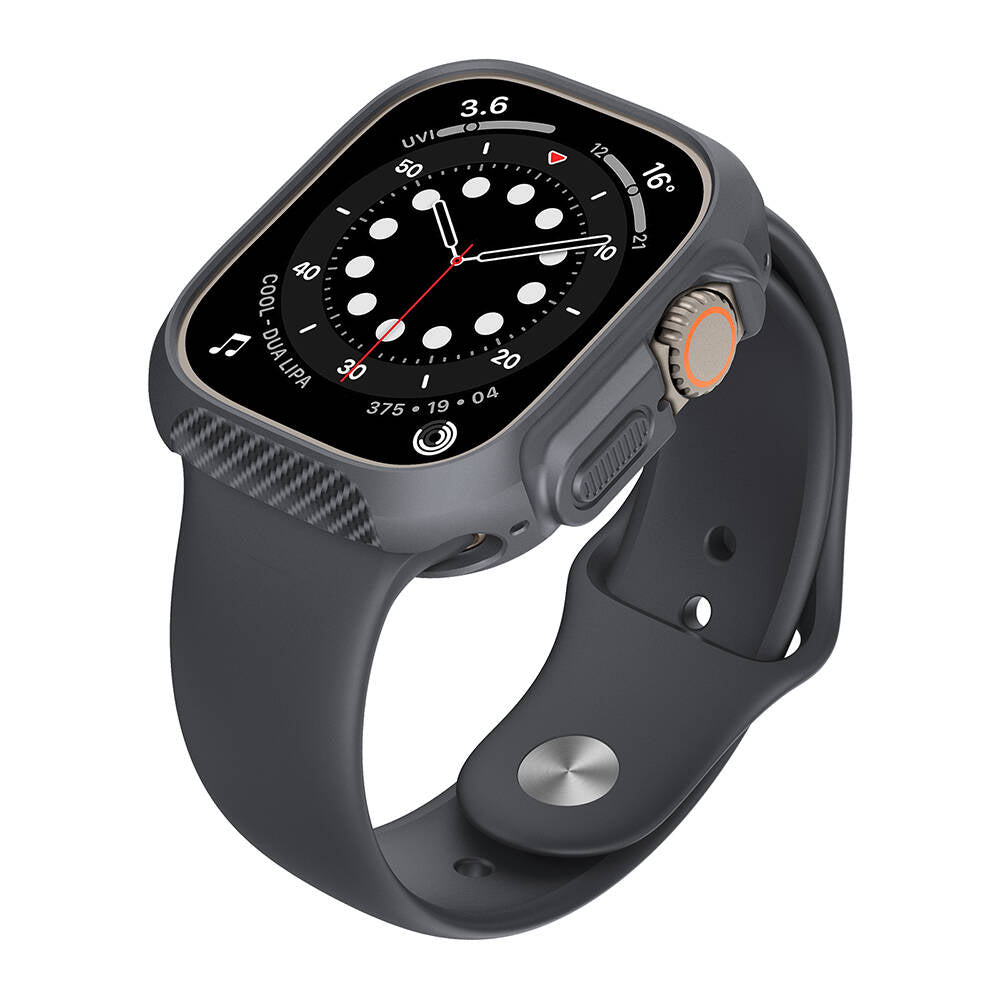 Apple Watch Ultra 49mm Silikon TPU Kasa Koruyucu Zore Watch Gard 31 Gri