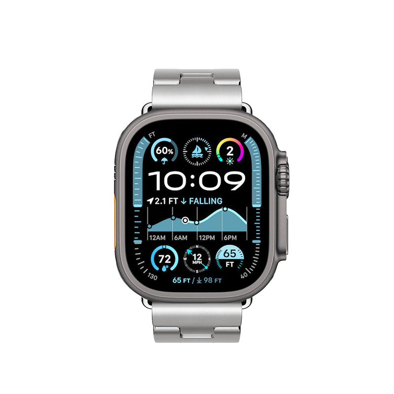 Apple Watch Ultra 49mm Zore KRD-125 Metal Kordon Strap Kayış Siyah