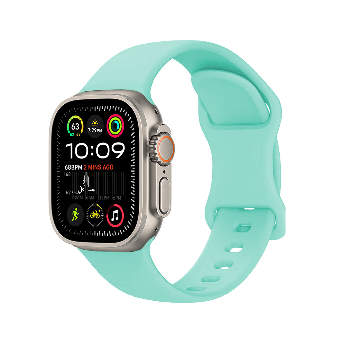 Apple Watch Ultra 49mm Zore KRD-131 Silikon Kordon Strap Kayış Açık Yeşil