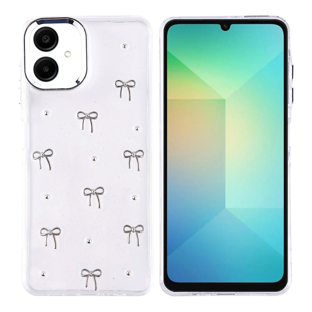 Galaxy A06 Kılıf Airbag Tasarımlı Simli Şeffaf Zore Kutup Kapak Yıldız